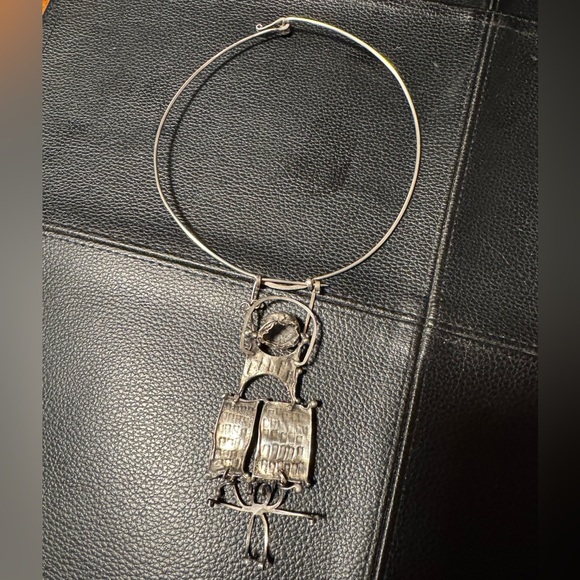 Jewelry - VTG Silver Stamped STERLING Statement Necklace Chocker